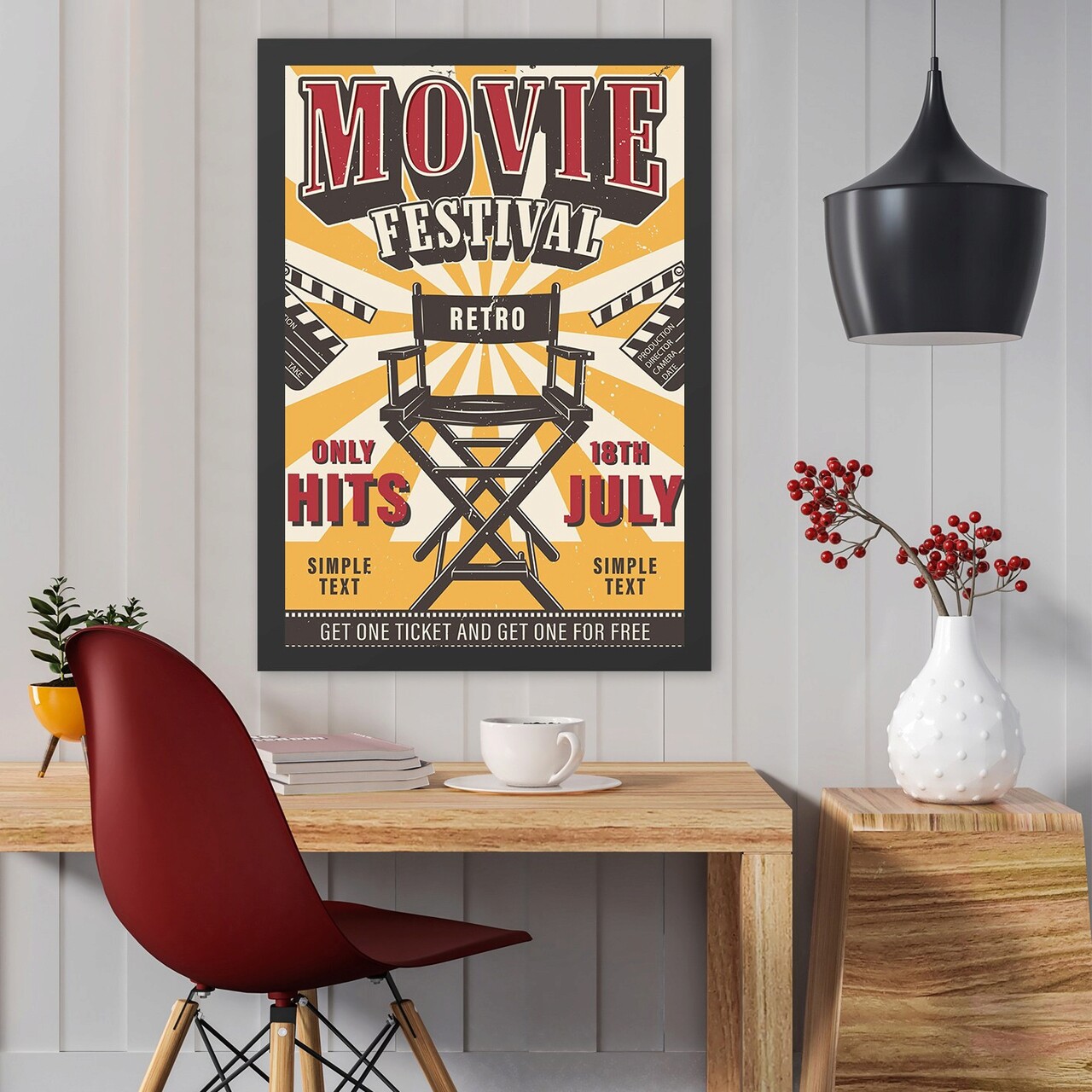 Tablou decorativ, Movie Festival (55 x 75), Polistiren, Multicolor - imagine 3